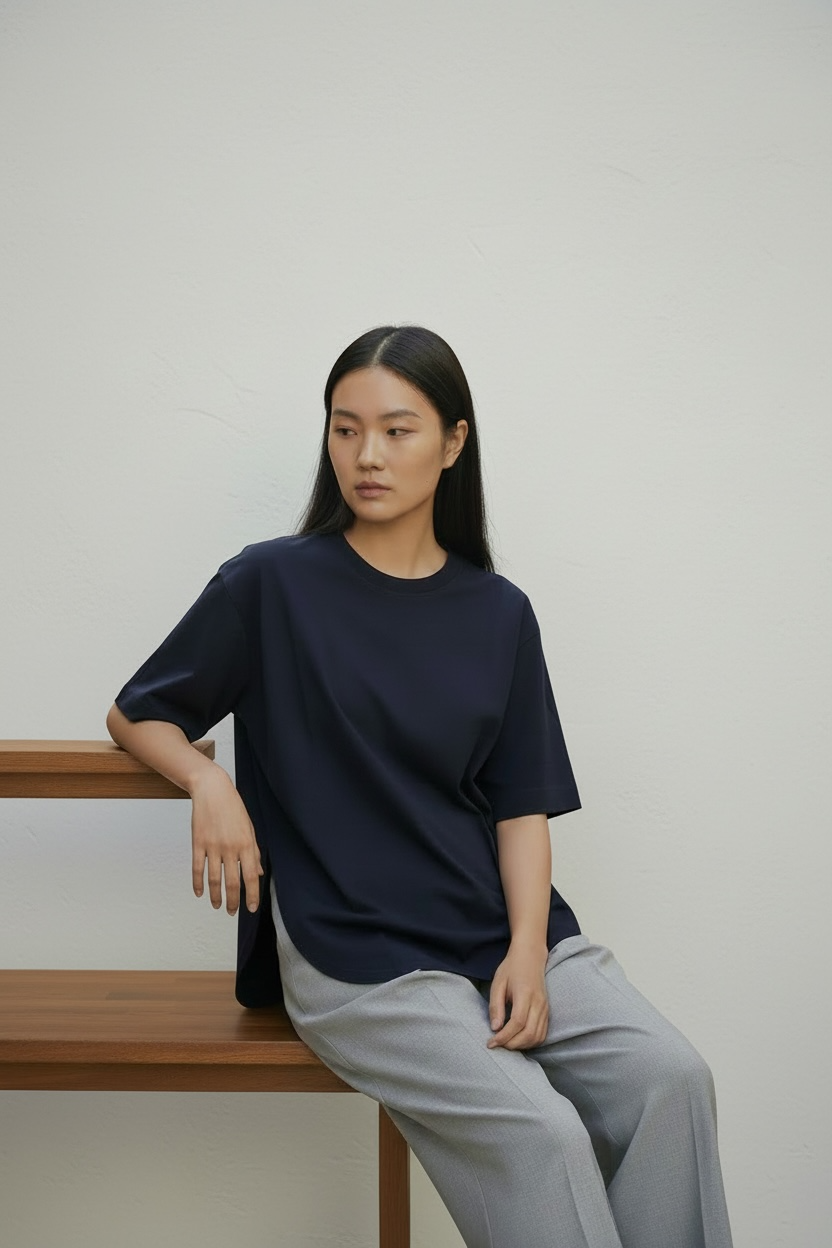 The Curve Hem Tee – Ujoh