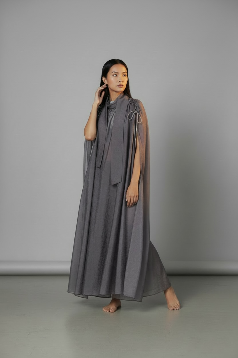 The Bow Tie Gathered Dress – Ujoh