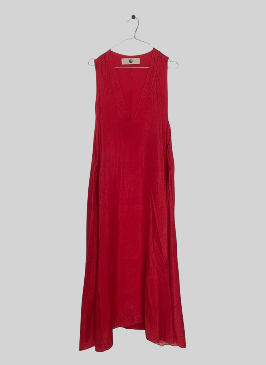 The Rouge Draped Pongé Gown – Marc Le Bihan