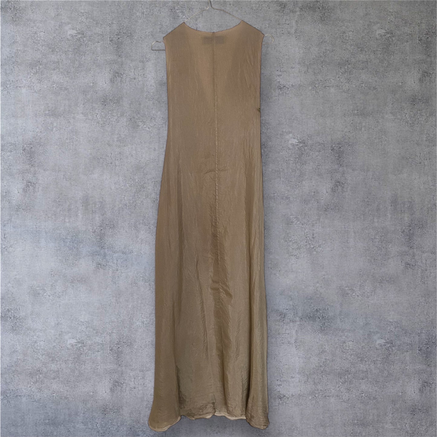 m The Taupe Draped Pongé Gown – Marc Le Bihan