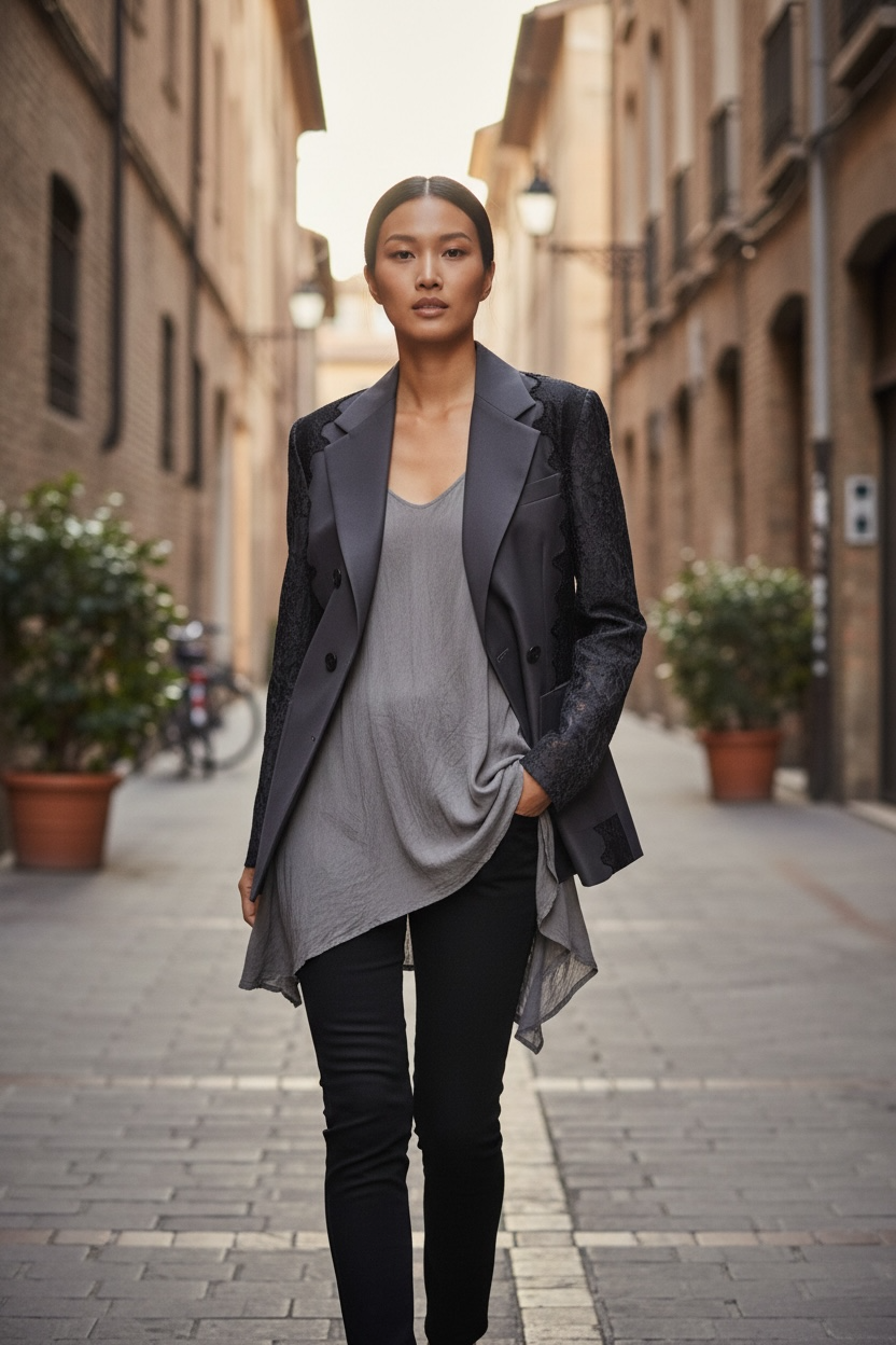 a The Lace Jacquard Blazer – Meagratia