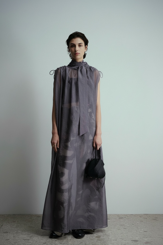 n The Bow Tie Gathered Dress – Ujoh